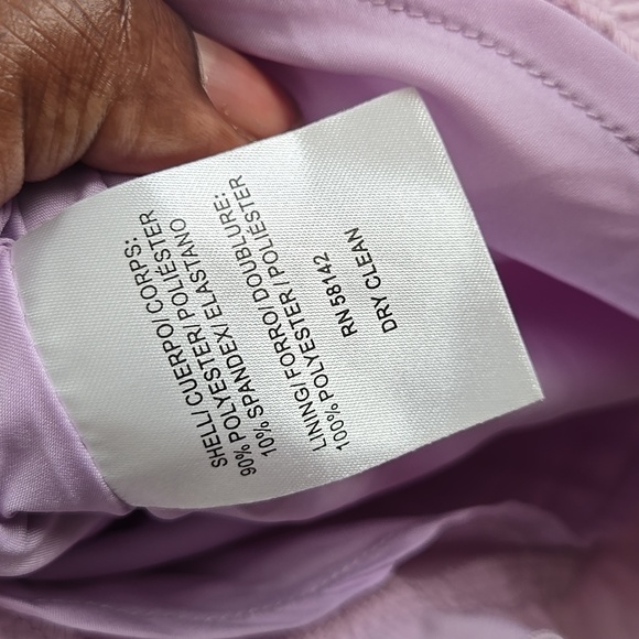 Gal Meets Glam Ruffle-Trim Peter Pan Collar Over The Knee Pastel Lilac Dress - Picture 9 of 9